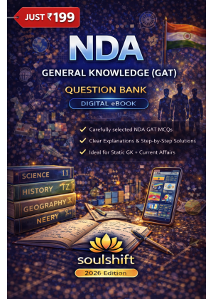 Soulshift NDA General Knowledge (GAT) Digital eBook - Question Bank with Step-by-Step Solutions (2026)